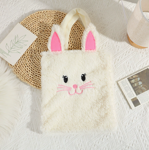 DAMAI Wholesale <b>Easter</b> Decor Fluffy Bunny Tote Bags Furry Candy <b>Gift</b> Carriers for Holiday Party Favor Decoration Supplies - Product Image 2
