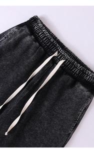 <span class=keywords><strong>Pantalon</strong></span> streetwear oversize pour homme, coupe droite tendance avec poches latérales, style décontracté, uni, logo teint <span class=keywords><strong>sur</strong></span> la ceinture - Product Image 4