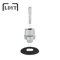 Axe de ressort de sol interchangeable pour ferme-porte, hauteur de collier 5/16 po, axe conique plat avec revêtement Dacromet Geomet