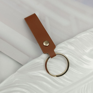 Llaveros de Cuero PU con Anillo Dorado, Correa de Cuero Casual, Llavero de Muñeca para Regalo Promocional - Product Image 4