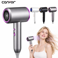Sèche-cheveux à moteur haute vitesse 2000W, lumière bleue ionique, ionisation à haute concentration, température constante pour usage en salon, kit