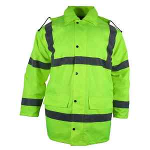 Chaqueta reflectante de seguridad de poliéster del mejor diseño al por mayor Chaleco de trabajo de seguridad impermeable transpirable con características reflectantes - Product Image 5
