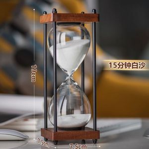 Minuteur en verre de 30 minutes en forme de sablier avec motif Xi Peptide, Décoration de bureau pour la maison et le bureau - Product Image 4