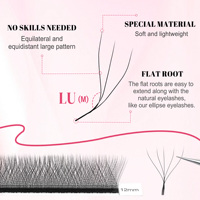 Extensions de cils en forme de W, effet tissé 3D 4D 5D, volume intense, faux cils noir mat, cils trèfle
