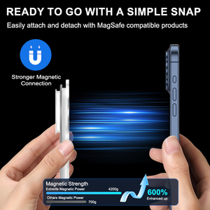 Tarjetero para Teléfono Inteligente, Cartera Delgada Universal con Soporte Ajustable, Fuerte Succión Magnética, Carteras Transparentes para Teléfono - Product Image 3