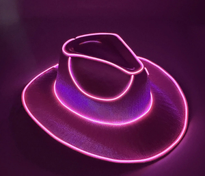 ECOPARTY, gorra de vaquero de lujo de neón hecha a mano con cable EL, superventas, sombrero de concierto de fiesta Rave Burning Man para Navidad - Product Image 6