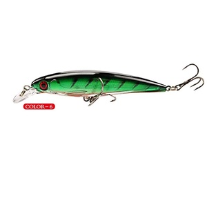 Leurre Minnow Personnalisé avec Corps en ABS, Hameçons Triples et Yeux 3D Réalistes Imprimés pour la Pêche au Bar et aux Poissons d'<span class=keywords><strong>Eau</strong></span> Douce - Product Image 6