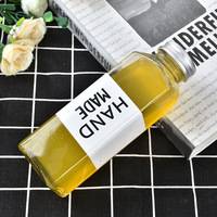 Bouteilles en verre transparentes de grande capacité pour lait, boissons, café, jus, bouteilles de stockage rechargeables, personnalisables, vente en gros