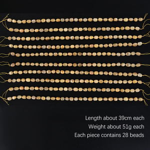 Bracelet en perles de quartz rutilé doré naturel de haute qualité, bijoux de mode en cristal brut - Product Image 2