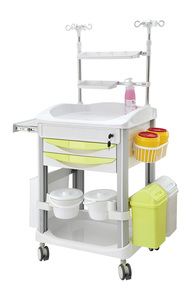 Carrito Médico Económico con Certificación CE, Carrito de Enfermería, Estación de Trabajo Ajustable de ABS para Uso Médico, Carrito de Emergencia - Product Image 3