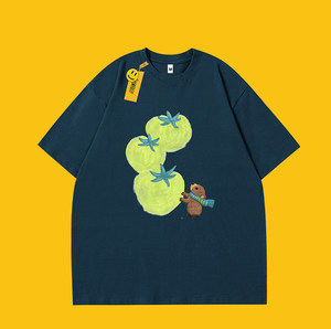 Nouveau <span class=keywords><strong>T</strong></span>-<span class=keywords><strong>shirt</strong></span> tricoté surdimensionné pour homme 2025 – Respirant, doux pour la peau, 100 % coton, broderie au col, haute qualité, décontracté - Product Image 1