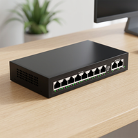 Commutateur PoE 10 ports (8+2 ports) 100 Mbps 96 W IEEE 802.3af/at avec protection 4KV pour caméra CCTV et NVR