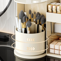 Grand support pour pinceaux de maquillage en PET, organiseur de soins de la peau, de rouges à lèvres et de masques, boîte de rangement pour coiffeuse, personnalisable
