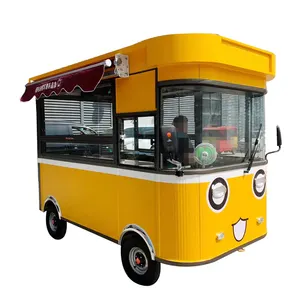 Camion de nourriture de crème glacée d'acier inoxydable, remorque de scooter, vente mobile de nourriture, bon marché, conception faite sur commande