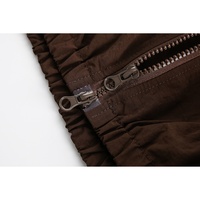 Jaket Pria Retro Nylon Warna-Blok Sporty Tahan Angin Kerah Tegak Jaket Luar Kasual Pria