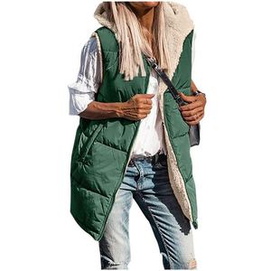 Women's Quilted Gilet <strong>Body</strong> <strong>Warmers</strong> Winter Vest <strong>Fleece</strong> Jacket <strong>Ladies</strong> Winter Sleeveless Coat - Product Image 4