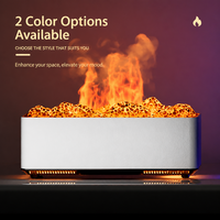 Diffuseur d'arômes en gros à flamme volcanique simulée A20, humidificateur à double pulvérisation USB à brume froide, diffuseur d'huiles essentielles avec télécommande
