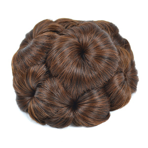 Accessoires pour cheveux : <span class=keywords><strong>Chignon</strong></span> synthétique style fleur <span class=keywords><strong>rétro</strong></span>, type scrunchie, pour queue de cheval - Product Image 2