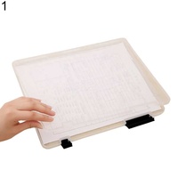 Boîte de rangement transparente en plastique transparent pour documents, papier, classeur A4
