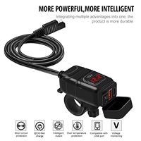 Chargeur USB-C pour moto étanche QC3.0 à double port rapide 30W avec IP67 pour montage sur guidon, téléphone portable OVP OCP