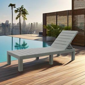 Yoho PP plastique chaise longue de jardin 2 personnes lit de repos <span class=keywords><strong>piscine</strong></span> chaises longues amour siège résine salon chaise de plage sans bras - Product Image 6