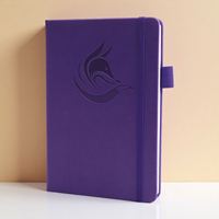 Carnet de notes personnalisé A5 avec logo, en cuir, avec élastique, couverture rigide, agenda, journal, bloc-notes