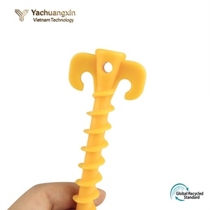 Piquets de tente jaunes en plastique de 13 pouces pour camping en extérieur, toutes saisons, usage DIY - Product Image 3
