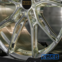 Rines KBKB R2 Forjados Cóncavos Multirradio de Primera Calidad, Acabado Dorado Brillante Pulido a Espejo, Aleación de Aluminio para Audi y Tesla