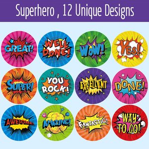 Autocollants de motivation super-héros pour récompenses scolaires, cadeaux de motivation pour enseignants, récompenses pour la classe, encouragement - Product Image 3