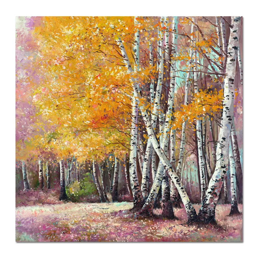 Modern Decorative Fall Forest Landscape Stretches Modern Scenery Art Knife Painting