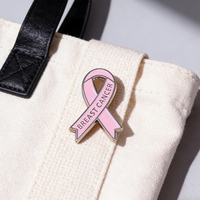 Épingles en émail personnalisées de haute qualité, artisanat métallique personnalisé, sensibilisation au cancer du sein, diabète, féminisme, logo personnalisé, ruban rose, épingle à revers