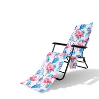 Housse de chaise de plage en microfibre double face, serviette absorbante à séchage rapide pour chaise longue de piscine