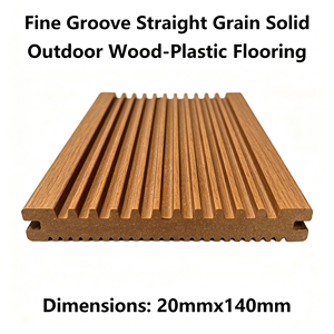 Planches de terrasse extérieures en WPC <span class=keywords><strong>massif</strong></span>, grain droit, rainures fines, 140mmx20mm, étanches, longueur personnalisable, personnalisation de la couleur, commandes en gros - Product Image 2