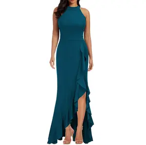 2022 Designer-Stil Soiree Maxi kleid Damen Luxus Shinny elegante formale Pailletten ein Schulter kleid Frauen Abendkleider