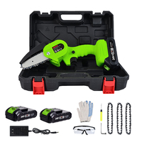 Vertak 1500mAh batterie de tronçonneuse sans fil tronçonneuse mini 5 m/s vitesse de chaîne 21V mini tronçonneuse à main