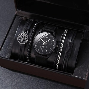 นาฬิกาควอตซ์แฟชั่นออลอินวันรุ่นใหม่ Drioshipping ชุดนาฬิกาข้อมือผู้ชายสไตล์ธุรกิจลำลอง - Product Image 3