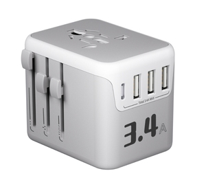 3.4a כל אחד במטען נסיעות בינלאומי אחד מטענים מתאמי רב תכליתיים לנו ueu eus עם 3a + 1c לטלפון - Product Image 1