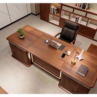 LBZ-338X Nouveau bureau de direction en bois de frêne de style chinois, esthétique Song, bureau de patron, bureau moderne minimaliste de luxe léger