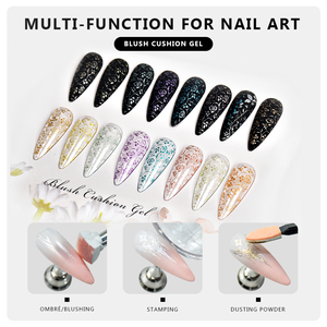 <span class=keywords><strong>Deroi</strong></span> 6 en 1 Blush Coussin Gel Peinture Solide Non Flowing Ombre Sculpting Patting Nail Art - Product Image 5