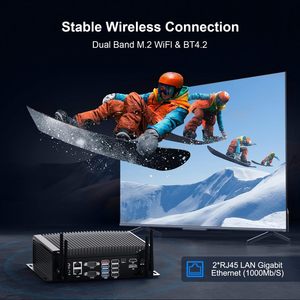 Mini PC sin Ventilador con Windows 11, Core I7-10510U, 16GB de RAM, 256GB SSD, Mini Computadora de Escritorio con Linux, <span class=keywords><strong>6</strong></span> Puertos <span class=keywords><strong>COM</strong></span> RS232/422/485, GPIO, 4K 3xDisplay - Product Image 6