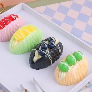 Squeeze Croissant <b>Squishies</b> Fidget Toy PU Food Bread Fruit Restaurant Decor for Kids Stress Relief Fun for Boys and Girls - Product Image 2