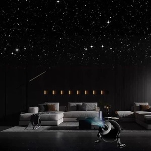 Intelligent Voice Control 3D Dynamic Starry Sky Projector Children's Moon Universe Atmosphere <b>Light</b> Bedroom Living Table Lamps - Product Image 3