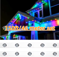 Kit d'éclairage sur rail Etop 12V 150FT/46M Gemstone, comprenant tous les accessoires pour Noël, éclairage ponctuel permanent sur rail