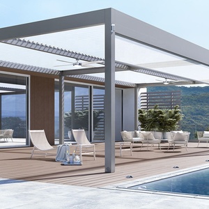 Pérgola de aluminio Shinilion China, pérgola de techo ajustable para colgar en la pared con marco recubierto de polvo para Terrasse o Pavilion - Product Image 1