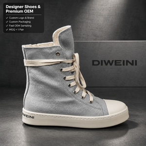 Luxury Designer <b>shoe</b> for <b>Men</b> Women High Quality <b>Grey</b> Canvas High Top Baskets Zapatillas New - Product Image 1