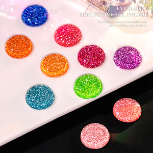 Vendeeni automne hiver populaire réfléchissant Disco Gel vernis Collection 15 couleurs ensemble gratuit TPO HEMA OEM/ODM Gel vernis à ongles fournitures - Product Image 5