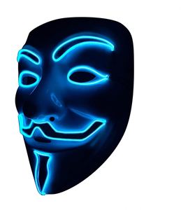 <span class=keywords><strong>V</strong></span> for <span class=keywords><strong>Vendetta</strong></span> Cosplay máscara iluminar brillante fluorescente diseño creativo FIESTA <span class=keywords><strong>DE</strong></span> Halloween Festival disfraz accesorio - Product Image 1