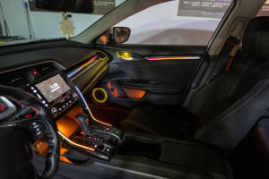 Éclairage intérieur automatique SJC pour <span class=keywords><strong>Honda</strong></span> LHD/RHD <span class=keywords><strong>Civic</strong></span> 10e génération 2016-2021 modèles Kit d'éclairage d'ambiance Symphony dynamique 64 couleurs - Product Image 5