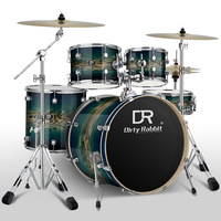 Wholesale Musical Instrument Five Drum Three Cymbals Drum Set Professional Percussion Instrument