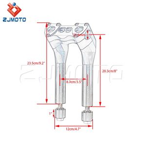 Elevador de Manillar para Motocicleta, Abrazadera para <span class=keywords><strong>Harley</strong></span> Dyna Softail Sportster XL Iron 48 883 1200 XL883 XL1200 XL48 Chopper, 8 ", 32mm - Product Image 6
